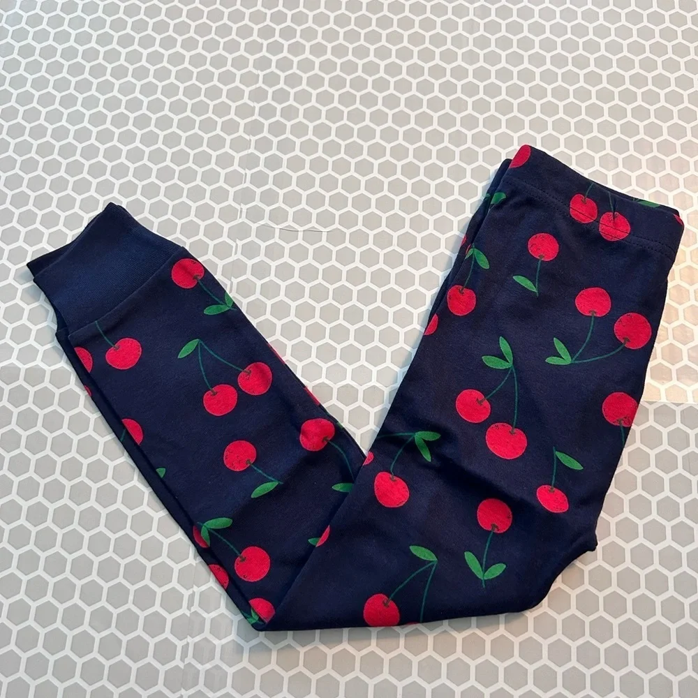 NWT Old Navy Navy and Red Cherries Print Kids Pajama Set Size 4T